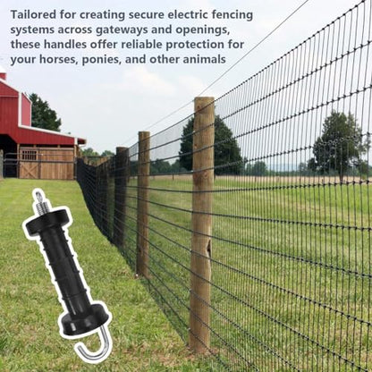 10 PCS Gate Handle Electric Fence Handles for Electric Fence, Insulated Spring Tension, Replacement Accessories for Fencing, for Pasture