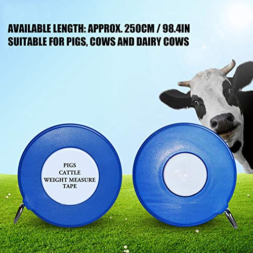 2.5m Cattle Pig Body Weight Tape Measure, Portable Retractable Measuring Tape Farm Equipment for Animal Livestock Body Weight