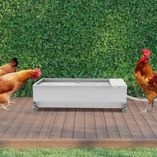 Automatic Livestock Water Tank,Large Capacity Self Filling Dog Waterer Tank Animal Drinking Water Bowl Stainless Steel with Hose for Dog Horse Goat Pig Cow