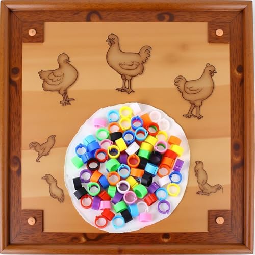 100 Pcs Multicolor 8mm Poultry Leg Rings, 10 Colors Foot Bird Identification Leg Bands Clip-on Rings for Birds, Ducks and Chickens, Poultry Habitat Supplies