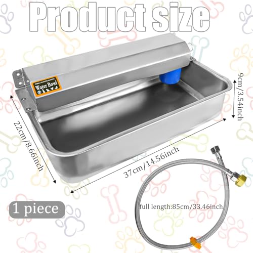 Automatic Dog Water Bowl Dispenser 304 Stainless Steel Waterer for Horse Goat Pig Cow, Large Capacity Horse Livestock Water Trough Dispenser Dog Bowl & Goat Waterer