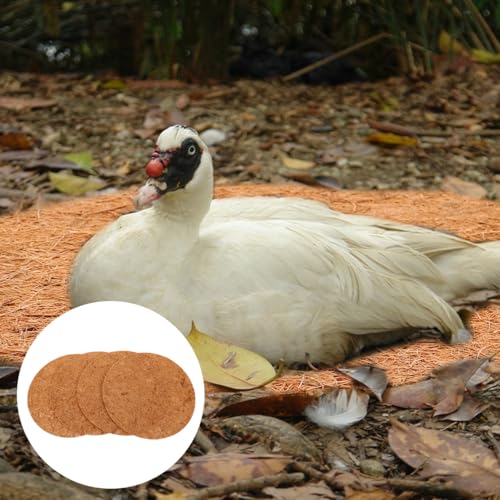 TOYANDONA 4 Pack Chicken Nesting Pads Coconut Fiber Egg Nesting Pads for Chicken Coop Laying Hen Nesting Pads for Egg Protection Rabbit Bird Dog and Cat Nesting Cushion 11.81 X 11.81 X 0.35 in