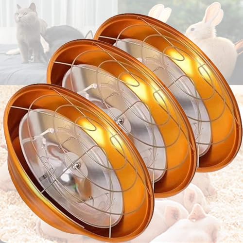 Poultry Heat Lamp for Chicks Puppies Piggy, 200-400W Heating Lamp Adjustable Thermostat, Winter Animal Heater, Energy Saving and Waterproof(Color:3PCS) - color: 3pcs