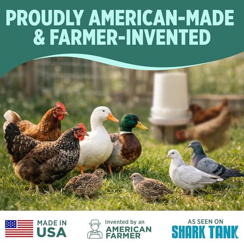 Poultry Pro Chicken Waterer for 5 Gallon Bucket - Hands-Free Gravity Fed Water for Chicken, Ducks & Small Birds, DIY Poultry Waterer, Chick Feeder, Fits Standard 5 Gallon Buckets (Bucket Not Included)