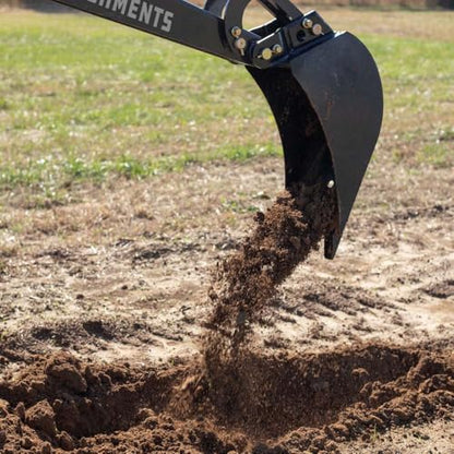 Titan Attachments 8in Wide Backhoe Bucket, 3-Carbon Steel Teeth, Hydraulic Tilt Backhoe & Excavator Attachment - size: 8"