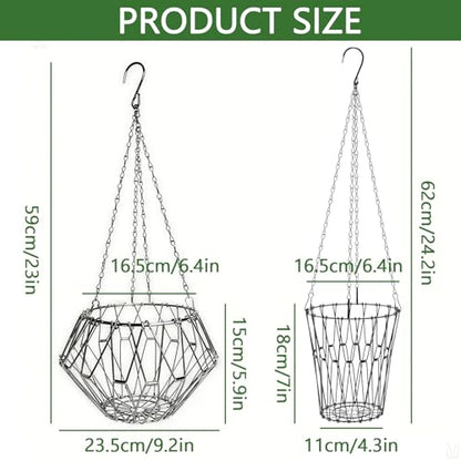Hanging Chicken Feeder, Foldable Poultry Feeder Basket for Chicken Duck Coop, 2 Pcs - size: L-2 Pcs