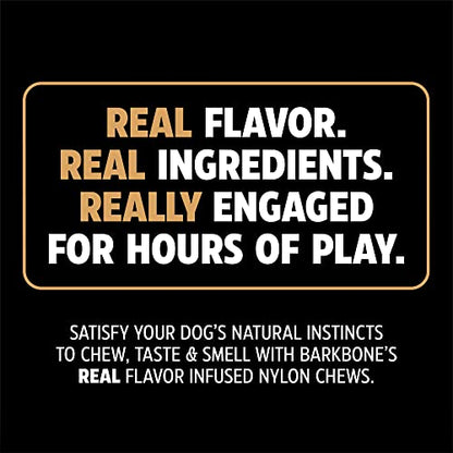 Pet Qwerks Pigs Ear BarkBone - Nylon Dog Bone for Aggressive Chewers - Bacon Flavor - 4.5" - size: 1 Count (Pack of 1)