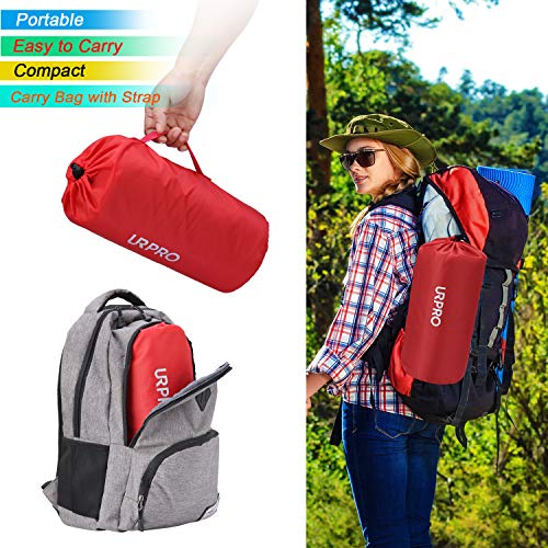 Waterproof Warm Fleece Outdoor Blanket Extra Large Lightweight Portable with Carry Bag for Stadium, Picnic, Camping, Beach, Dogs, Sofa - color: Red