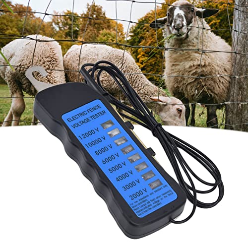 12KV Neon Fence Voltage Tester, 8 Neon Indicator Lights, Waterproof FenceTesting Tool for Farms