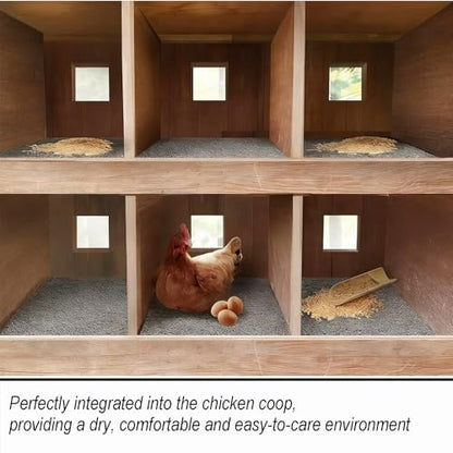 6 PCS Nesting Pads for Chicken Coop, Plastic Washable Chicken Nesting Pads, Premium Chicken Coop Accessories,12” x 12” Cuttable Chickens Nest Box Bedding Liners