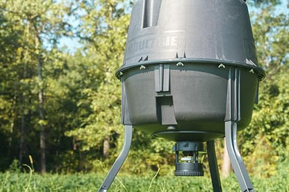 Moultrie 30-Gallon Deer Feeder Tripod - Moultrie Quick-Lock Hopper System - Digital Timer Control - 200 lb Feed Capacity - Durable Polymer Build - Metal Spin Plate - color: Standard
