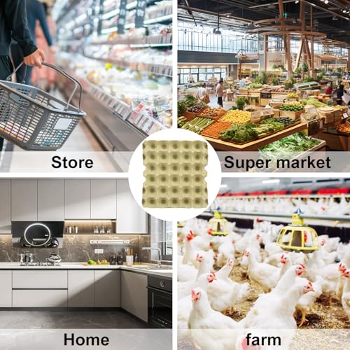 18 Flats 30-Cell Egg Crate, Holds 30 Eggs, Sturdy and Stackable, Perfect Egg Crates for Fresh Eggs, Chicken Farm - size: 18 Pack Light gray