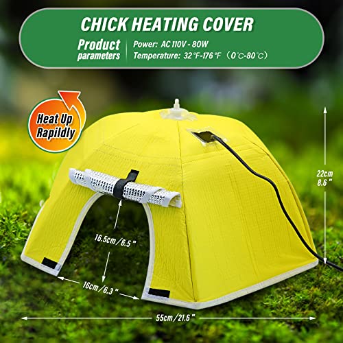 Chicken Brooder Box for Chicks Brooder Plate Chick Heater Warmer for 10 Newborns Baby Chicken Supplies for Chicks Duckling Quail Goose Poultry Bird Breeding Box