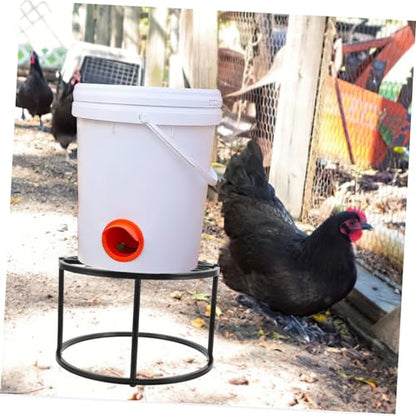 Galvanized Chicken Feeder Trough Feeder Stand Metal Chick and Waterer for Coop Accessories