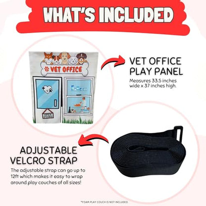 Couch Swag Play Panel for Childrens Foam Sofa Kids Couch (Vet Office) - style: Vet Office