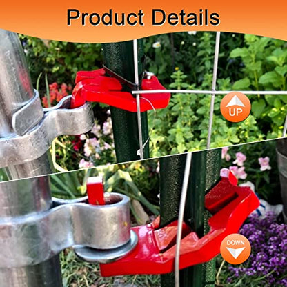 T-Post Metal Gate Hinge Pins - 5/8 Pin, Outdoor Chain Link Fence Hanger for Farm, Garden Gate