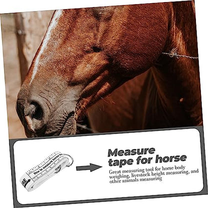 Horse Measuring Tape Portable Weight and Height Measuring Tool Accurate Dual-Sided Tape Measure for Bust Dimensions for Farms and Use