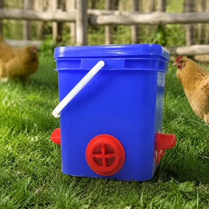 Automatic Feeder Chicken Livestock Food Holder Drip-Resistant Animal Feeder Suitable for Outdoor Coop Bird Habitat, Automatic Poultry Feeder with