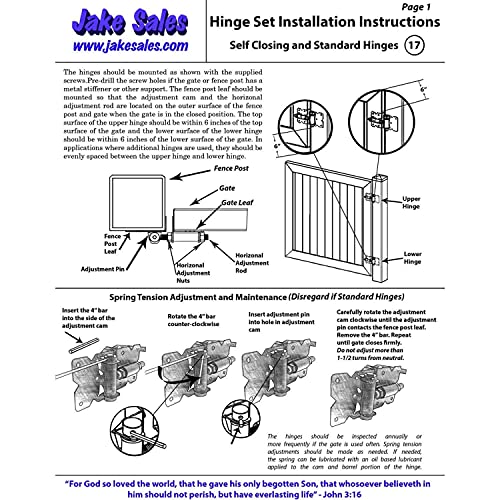 Vinyl Fence Hardware Kit - White Gate Hinges & Latch - Single Gate Kit - size: White - Each