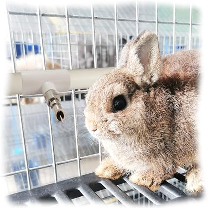 1/2 PVC Water Nipple Automatic Metal System for Cage with Tee for Rabbits, Rat, Bunny, Mouse(Stainless Steel,10pcs) - color: White-Duckbill