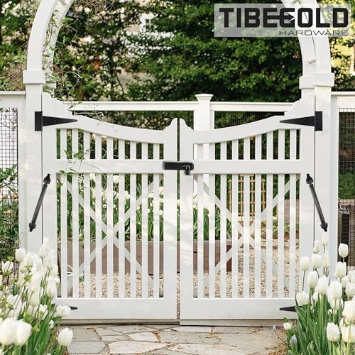 14" Gate Spring Self Closing, Heavy Duty Black Door Closer Spring, Adjustable Tensioner Automatic Outdoor Gate Closure, Gate Spring Hardware for Wooden and Vinyl Fence, 1 Pack - size: 14 Inch