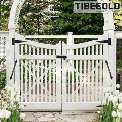 14" Gate Spring Self Closing, Heavy Duty Black Door Closer Spring, Adjustable Tensioner Automatic Outdoor Gate Closure, Gate Spring Hardware for Wooden and Vinyl Fence, 1 Pack - size: 14 Inch