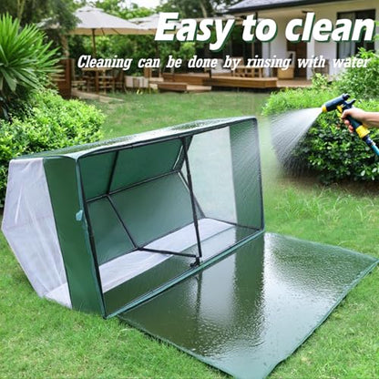 Small Animal Playpen,Rabbit Play Pen, Guinea Pig Cages for Indoor Outdoor,Portable Chicken Coop,Puppy Play Pen with Waterproof Floor for Guinea Pig,Chicken,Hamsters, Hedgehogs,Bunny, Green L - style: big