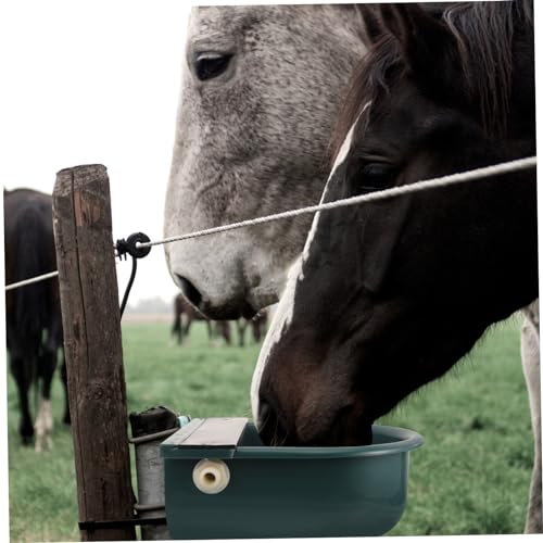 KESYOO Livestock Drinking Water Bowl Durable Automatic Waterer and Cattle Waterer with Deep Splash Design Stable Water Level for Farm Use - color: Dark Green
