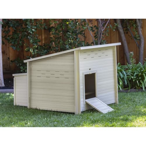 New Age Pet ECOFLEX Fontana Jumbo Chicken Coop, Urban Barn for 4 to 6 Chickens, Easy Assembly, Eco Friendly & Durable, Tan