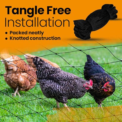 Harvesto Heavy Duty Bird Netting for Chicken Coops & Runs | Tree & Garden Netting Mesh 1-1/2" | Keep Hawks, Birds & Predators Away | Bird Netting for Blueberry Bushes, Vegetables & Fruit (25' x 100') - size: 25 x 100 ft