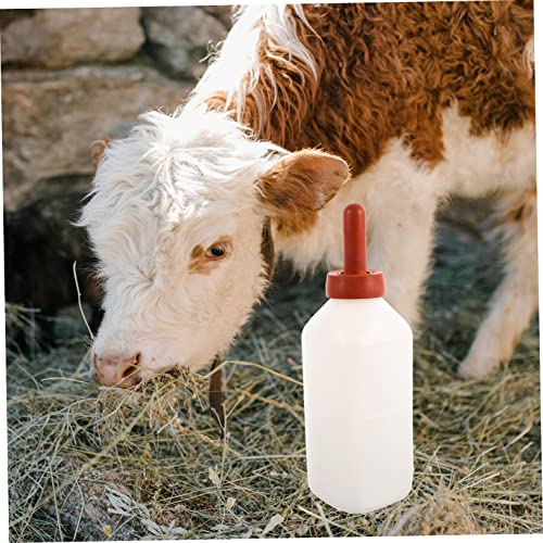 Calf Milk Feeding Bottle for Livestock 2L Thick Vertical Nursing Bottle Sturdy for Newborn Calves and Livestock Feeding