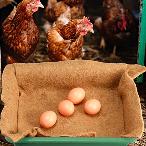 Aoriher 24 Pack Natural Hemp Chicken Nesting Pads Reusable Hens Bedding Mats Chicken Nesting Box Liners for Hen Laying Eggs, Coop Pet Garden Lawn Indoor Outdoor, 11.8 x 11.8 Inches