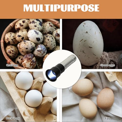 Garneck Egg Detector Lamp Portable Egg Incubator Light for Quail and Chicken Eggs for Candling and Incubation Monitoring High Brightness Easy to Use Design