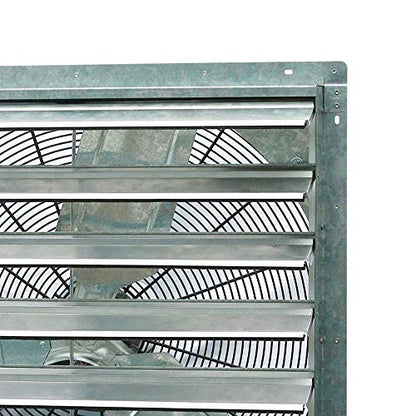 iLiving - 30" Wall Mounted Shutter Exhaust Fan - Automatic Shutter - Single Speed - Vent Fan For Home Attic, Shed, or Garage Ventilation, 5088 CFM, 7500 SQF Coverage Area, Silver (ILG8SF30S) - size: 30 In