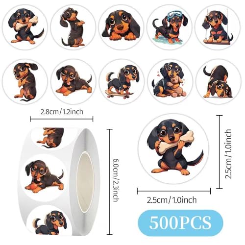 1000 Pcs Dogs Stickers Bulk 2 Roll 1 Inch,Funny Puppy Pet Stickers for Boys Girls.Cute Animal Sticker Pack for Book Water Bottles Laptop - color: Cute Dog
