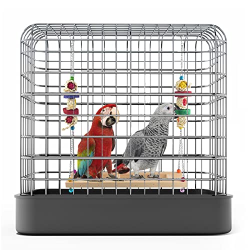 ERKOON Chicken Swing Ladder Toys with Natural Wooden Chicken Perch, Chicken Wood Stand Toy for Hens, Handmade Chicken Coop Swing Ladder Toys for Bird Parrot Hens Small Parakeets Cockatiels Macaws