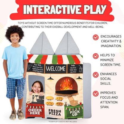 Couch Swag Play Panel for Childrens Foam Sofa Kids Couch (Pizza) - style: Pizza