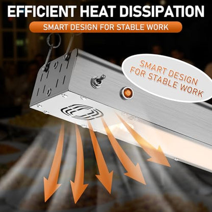 Winado 24 inch Food Heating Lamp, 750W Commercial Food Heat Lamp, Hanging & Freestanding Stainless Steel Infrared Strip Heater, Food Warming Lamp Restaurant Equipment for Restaurant Kitchen Cafeteria - size: 24 inch