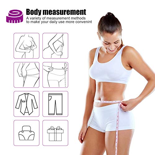 Tape Measure Body Measuring Tape, Retractable 60 Inch Soft Mini Measuring Tape, Small Sewing Fabric Tape Measurer for Cloth Waist Medical Nursing Craft(3 Pack/Pink Purple Sky Blue) - color: Pink, Purple, Sky Blue