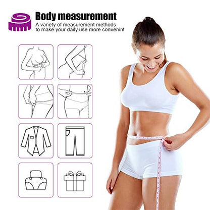Tape Measure Body Measuring Tape, Retractable 60 Inch Soft Mini Measuring Tape, Small Sewing Fabric Tape Measurer for Cloth Waist Medical Nursing Craft(3 Pack/Pink Purple Sky Blue) - color: Pink, Purple, Sky Blue