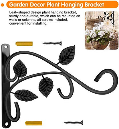 Axgo Wall Mount Hanging Plant Hook, Rust-Resistant Metal Plant Hanger for Flowers, Lanterns, Bird Feeders, Wind Chimes