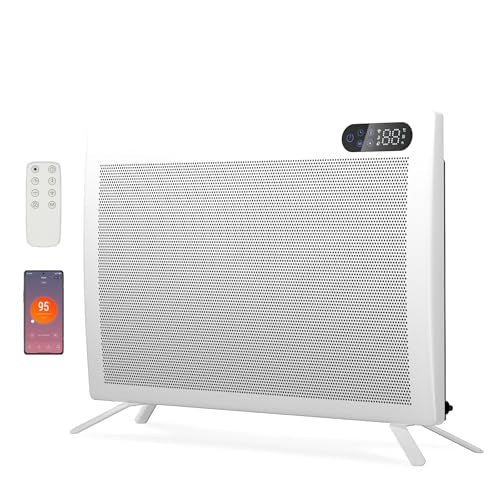 1500W Smart Electric Machine with Thermostat, Remote Control, Timer, Safety Lock, Ideal for Home Workshop Garage