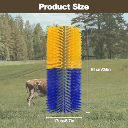 Cow Brush, Cow Brush Scratcher Post, Horse Brushes, Relieve Back Itching in Livestock, Appropriate for Horse, Cattle, Pig, Sheep