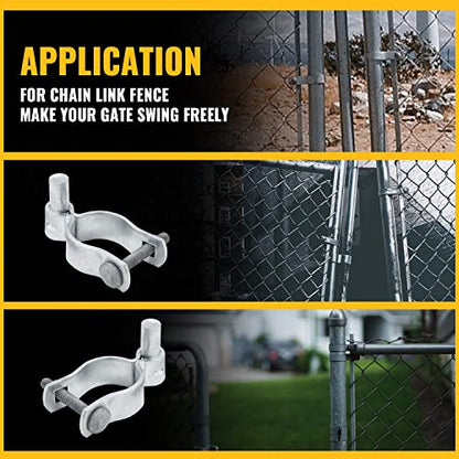 VIVIDA 2-3/8" Chain Link Gate Hinge, Galvanized Male Post Hinge, for 2-3/8" OD Post, Chain Link Fence Hardware, 4 PCS - size: 2-3/8" (4 PCS)