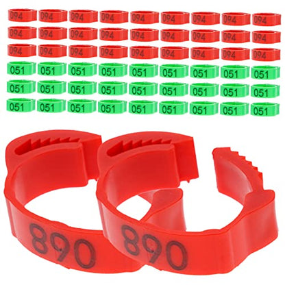 Yardwe 200pcs Chicken Leg Bands Poultry Leg Ring Bird Accessories Identification Rings for Chicks