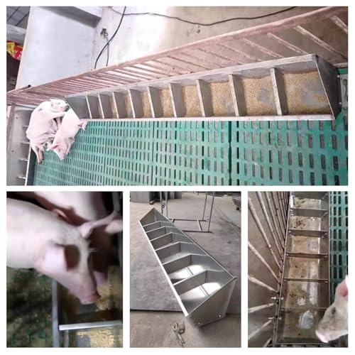 Feeding Troughs for Livestock/Piggery/Sheds Pen/Farms, Long 70 90 120 150 180 CM 2M Pig Food and Hay Feeder, Heavy-Duty Poultry Hog Feed Trough, Easy to Clean(1.2m/3.9ft - 4bit) - size: 1.2m/3.9ft - 4bit