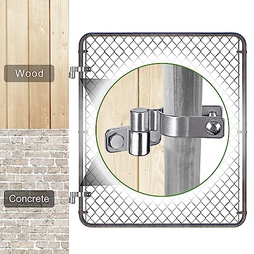 Insaga Wall Mount Fence Gate Hinge Heavy Duty Farm Gate Hinges, Cast 304 Stainless Steel with Non-Welded Design to Fits 5/8" Chain Link Cattle Barn Garden Metal Gates, 4Pack - color: Fence hinge-4pcs