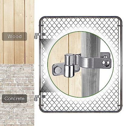 Insaga Wall Mount Fence Gate Hinge Heavy Duty Farm Gate Hinges, Cast 304 Stainless Steel with Non-Welded Design to Fits 5/8" Chain Link Cattle Barn Garden Metal Gates, 4Pack - color: Fence hinge-4pcs