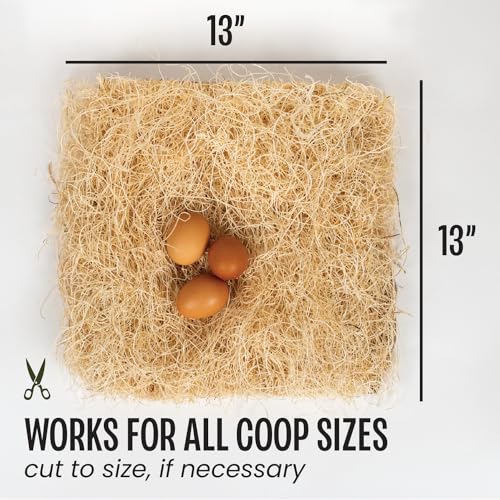 MagJo Aspen Nesting Pads for Chicken Coops - USA Grown Aspen Excelsior Nest Box Liners 13x13-40 Pack - size: 40 Pack
