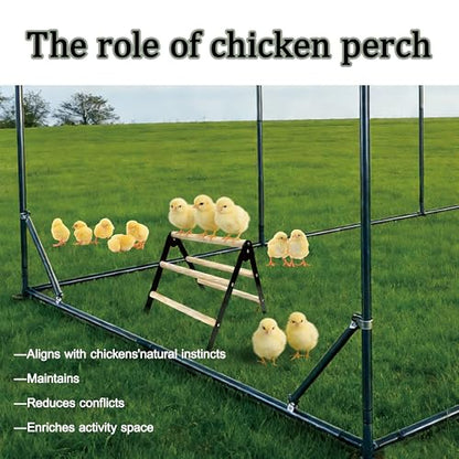 XCL Chicken Perch for Baby Chicks, Chicken Roosting Bars, Chicken Perch for Coop, Suitable for Backyard Poultry, Easy to Install Farm Chickens Roost Toys, A-Shaped Chicken Perch (S) - size: S